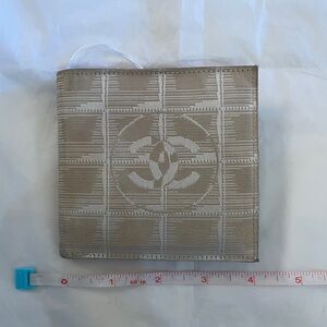 CHANEL Taupe Checkered Wallet